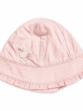 Janie and Jack Light Pink Polka Dot Poodle Sun Hat